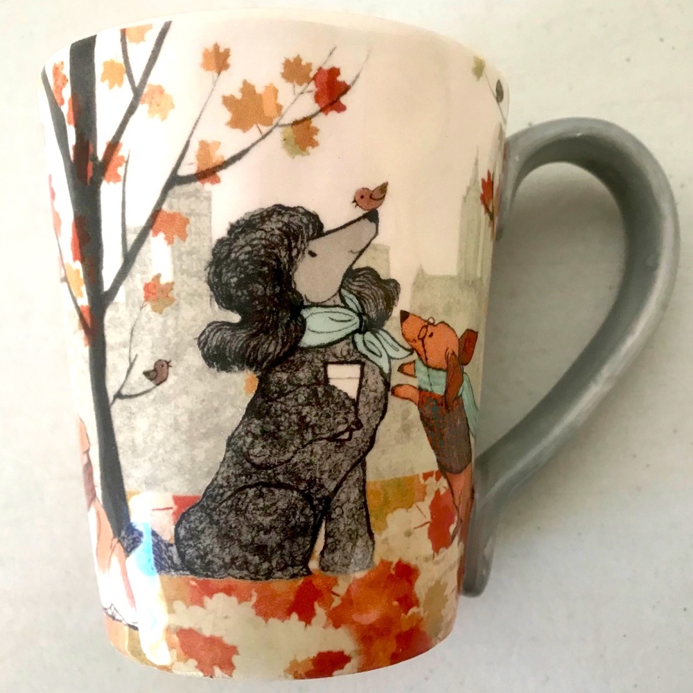 SOLD PIER 1 Autumn PARK AVENUE PUPPIES Coffee Mug